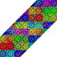 Colorful Check Polygons Diagonal Stripe Background