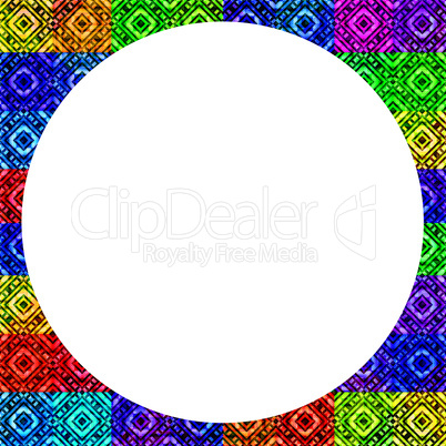 Colorful Check Polygons Frame Background
