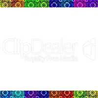 Colorful Check Polygons Frame Background