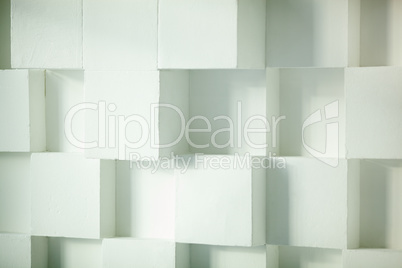 Modern wall made of cubes