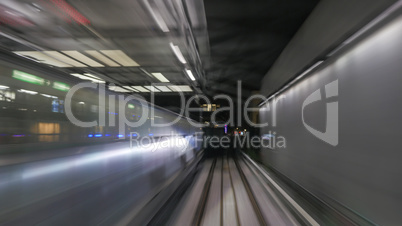 Train's motion in metropolitan tunnel