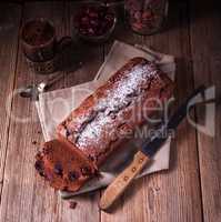 chocolate cake with cherries