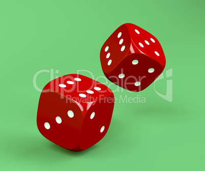 Red rolling dices