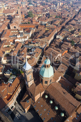 View of the old town of Bologna