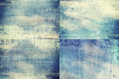 Blue colored grunge texture backgrounds