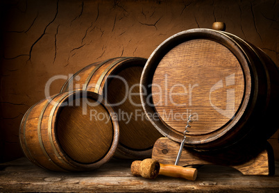 Barrels and corkscrew