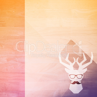 Composite image of mustache and glasses