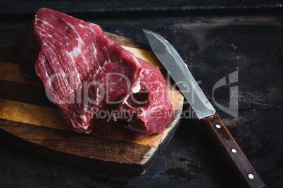 fresh meat beef on dark background