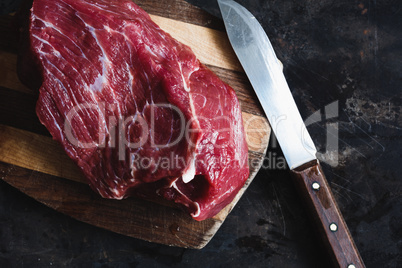 fresh meat beef on dark background