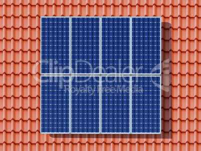 Solarmodul auf einem Dach
