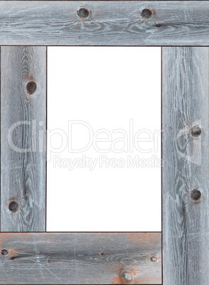 wooden frame isolated on the white background