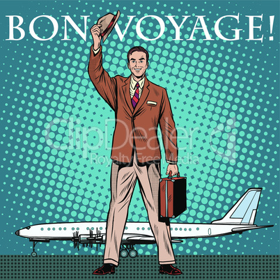 Bon voyage businessman passenger airport