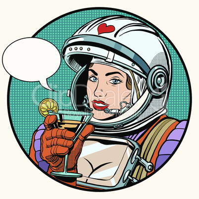 love woman cosmonaut cocktail