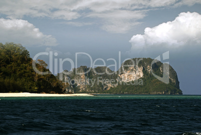 Limestone cliff of Andaman Sea islands, Thailand