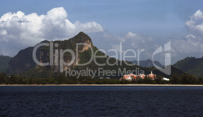 Limestone cliff of Andaman Sea islands, Thailand