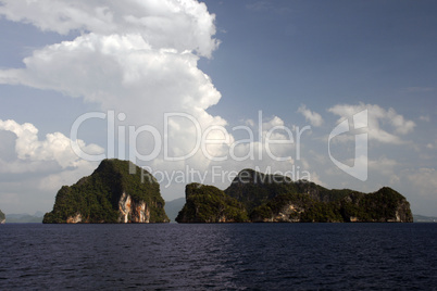 Limestone cliff of Andaman Sea islands, Thailand