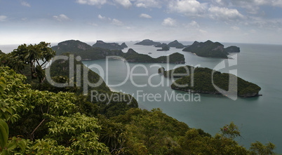 Top view of Ang Thong National Marine Park in Phang-Nga
