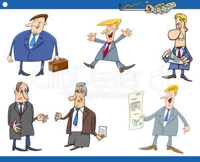 cartoon set of businessmen