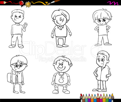 kid boys set coloring book