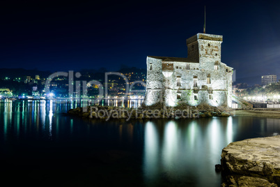 Nightview on the castle on the sea