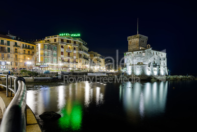 Nightview on the castle on the sea