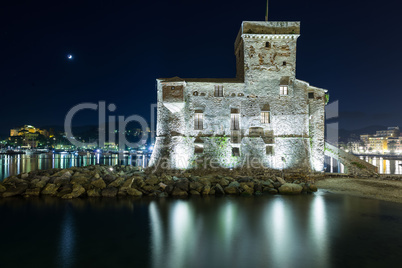 Nightview on the castle on the sea