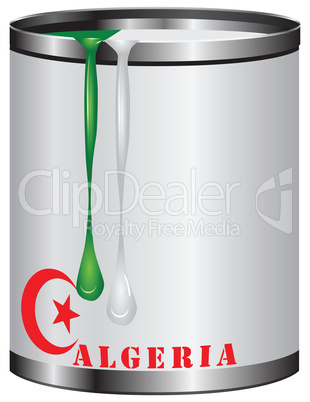 Paint color combination Algeria flag