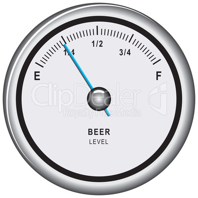 Pointer level indicator of beer