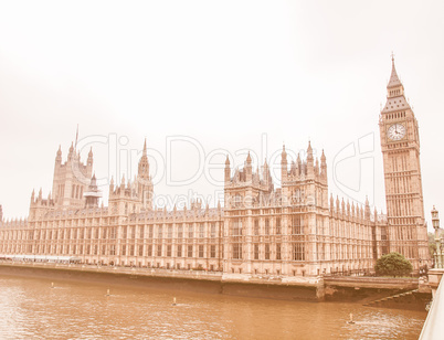 Houses of Parliament vintage