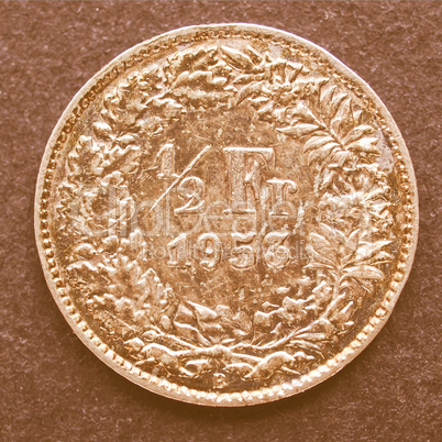 Swiss coin vintage