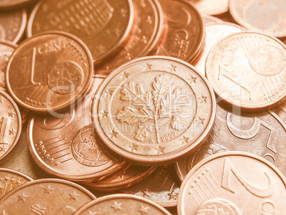 Euro coins background vintage Euro coins background vintage