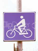 Bike lane sign vintage