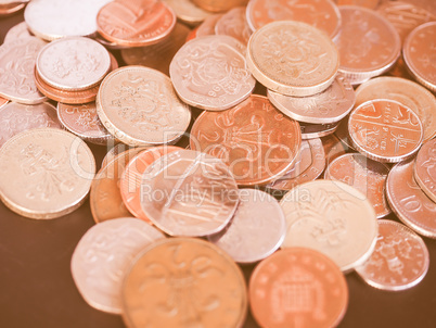 UK Pound coin vintage