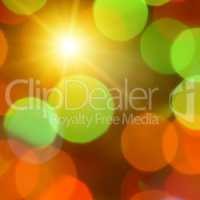 colorful abstract background with sun