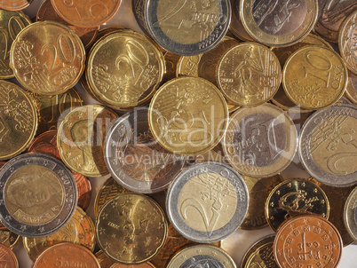 Euro coins background