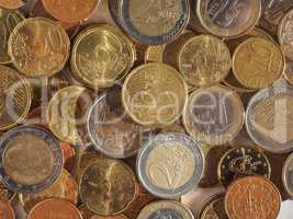 Euro coins background