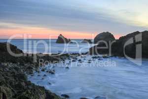 Pacific Ocean Sunset, Sutro Baths, San Francisco, California