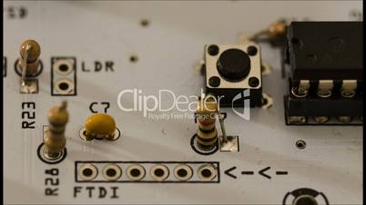 Pan shot of a circuit board 02