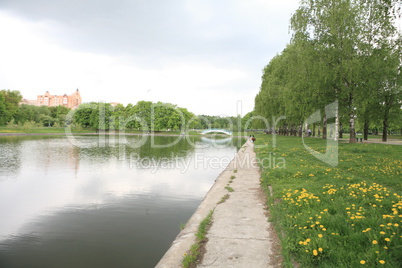 spring in city park