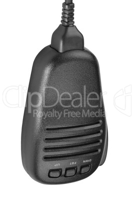 black handheld dynamic radio microphone