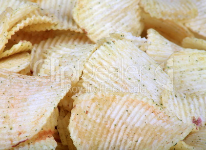 many of potato chips horizontal  texture