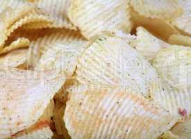 many of potato chips horizontal  texture