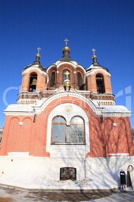 church in the winter daytime