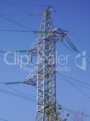 transmission equipment on blue sky