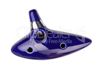 Blue Ocarina isolated