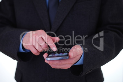 Businessman using smartphone