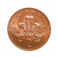Two Pence coin vintage