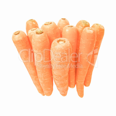 Retro looking Carrots isolated