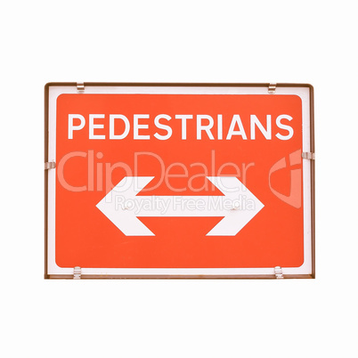 Pedestrian sign vintage