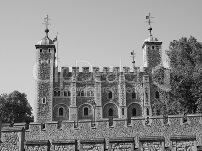 Black and white Tower of London